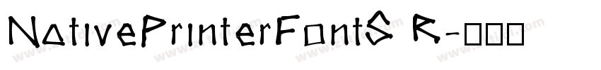 NativePrinterFontS R字体转换